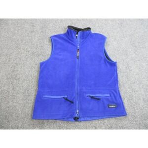 VINTAGE LL‎ Bean Vest Mens Medium Blue Polartec Windbloc Fleece Zip Outdoors
